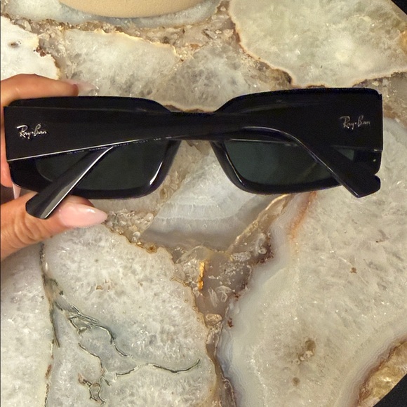 Ray-Ban RB4395 Kiliane Black Rectangle Sunglasses | Classic Designer Shades main image 12